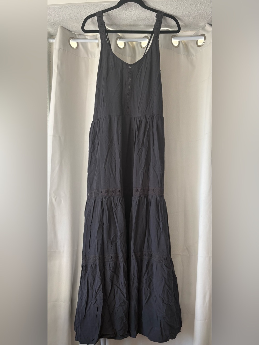 Splendid Size XS Black Tiered Sleeveless Maxi Dress -  Women